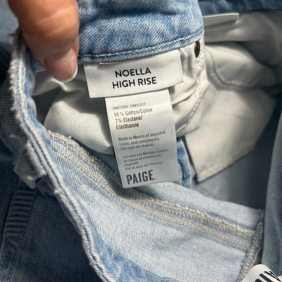 PAIGE Noella High Rise Busted Knee Lightwash Jeans Sz 26 - Picture 8 of 12